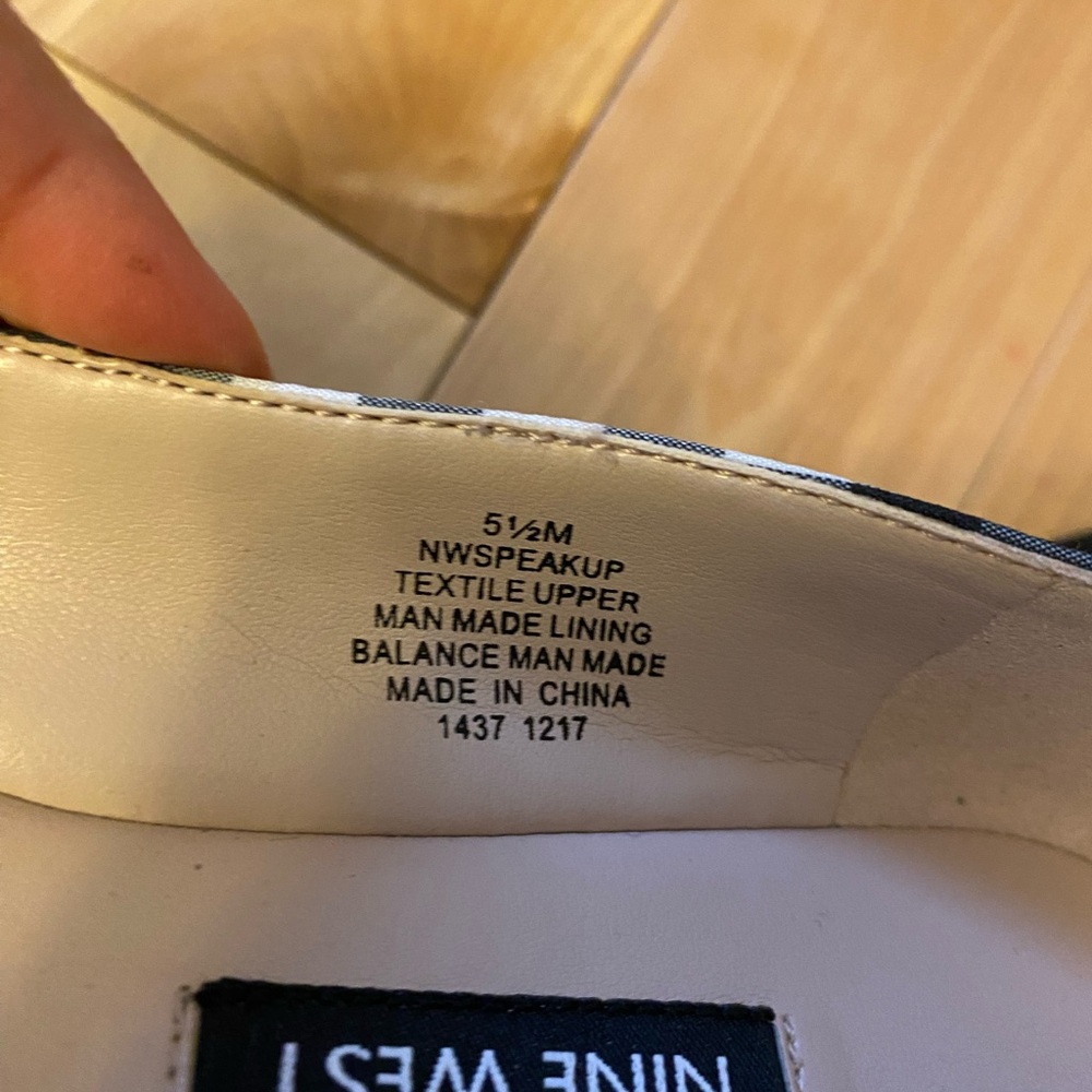 Nine West Black and White Gingham Flats - Picture 3 of 6